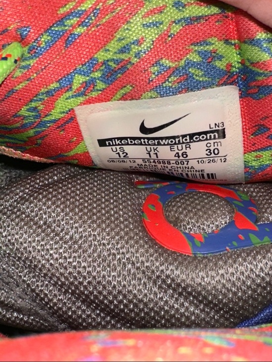 Nike Kevin Durant Men’s Gray Multicolor splatter volt strada main image 8